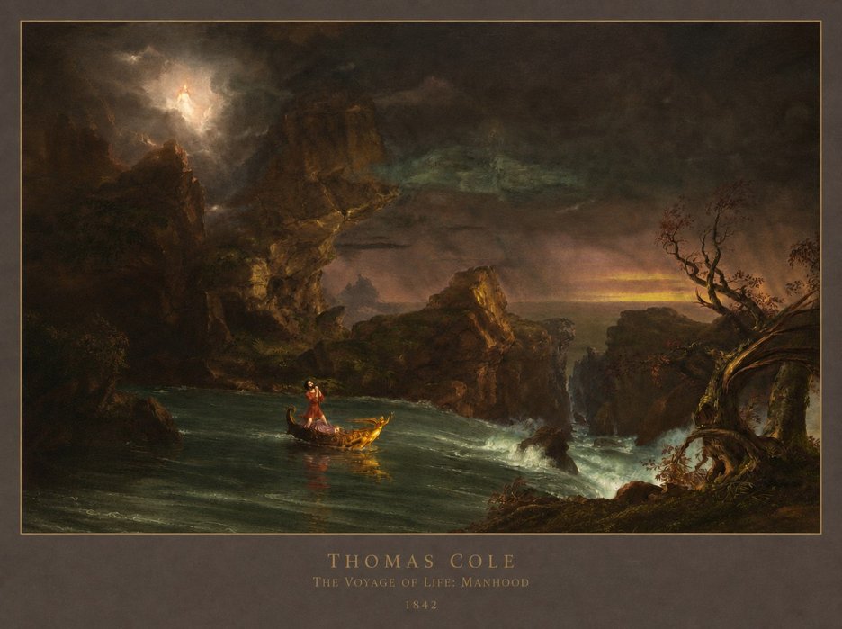 Thomas Cole The Voyage of Life: Manhood III No6 - Plakát
