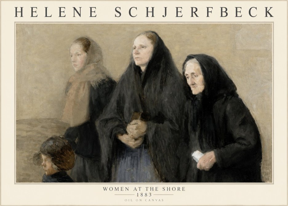 Helene Schjerfbeck Women at the Shore No1 - Plakát