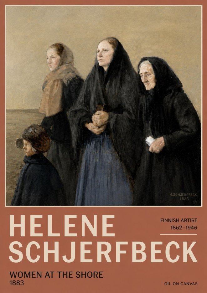Helene Schjerfbeck Women at the Shore No5 - Plakát