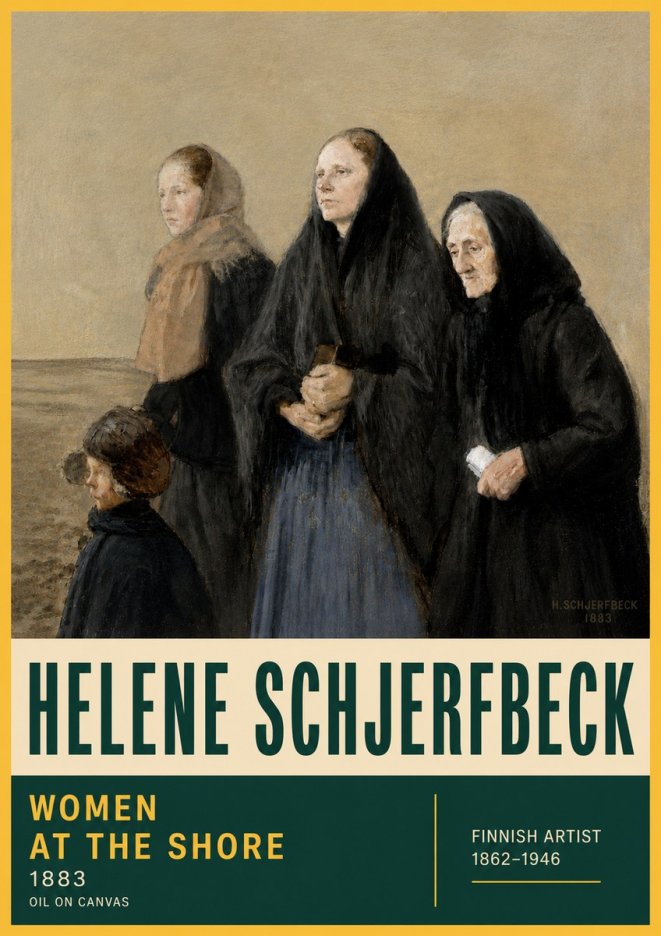 Helene Schjerfbeck Women at the Shore No6 - Plakát