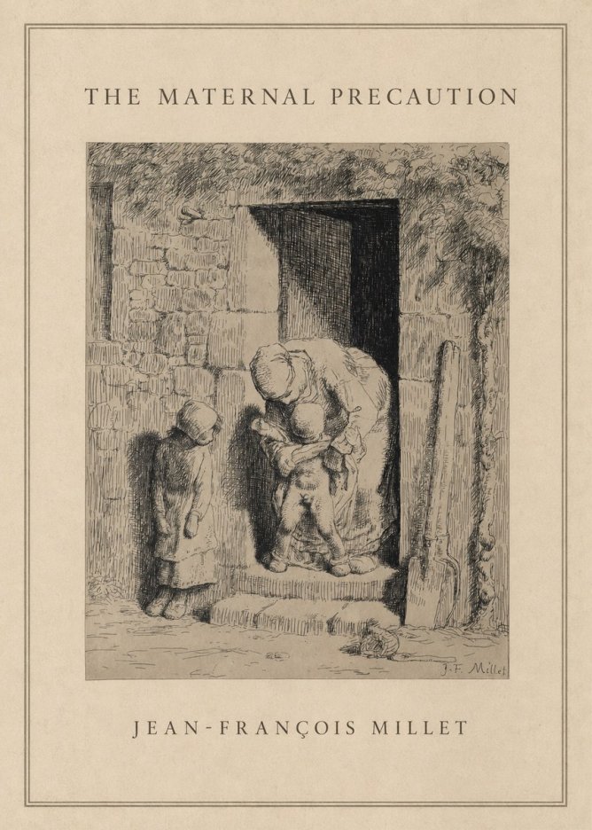 Jean-François Millet The Maternal Precaution No1 - Plakát