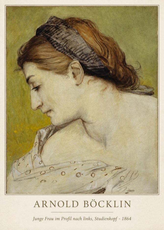 Arnold Böcklin Junge Frau Im Profil Nach Links, Studienkopf No2 - Plakát