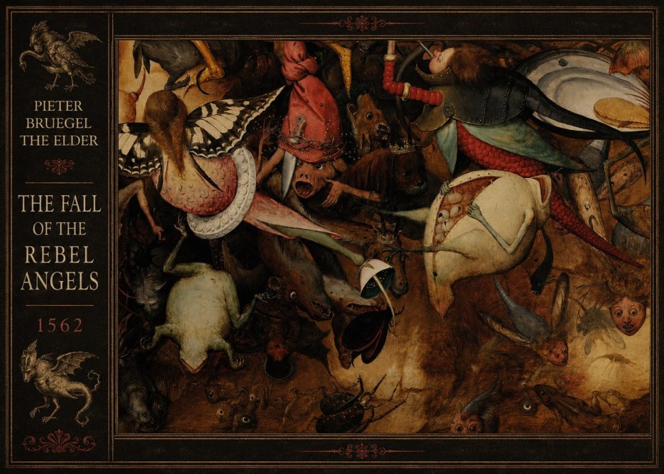 Pieter Bruegel The Fall of the Rebel Angels V No2 - Plakát