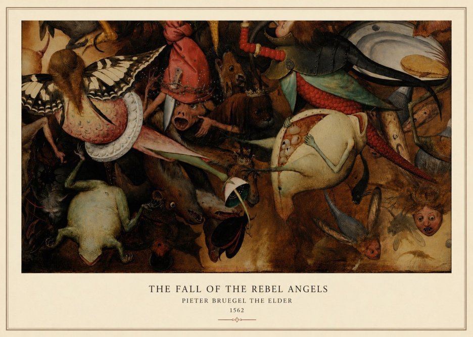 Pieter Bruegel The Fall of the Rebel Angels V No5 - Plakát