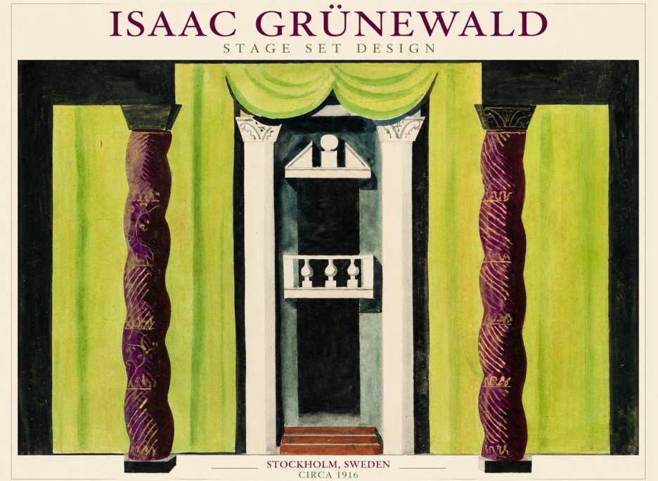 Isaac Grünewald Stage Set Design No1 - Plakát