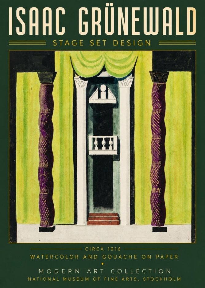 Isaac Grünewald Stage Set Design No4 - Plakát
