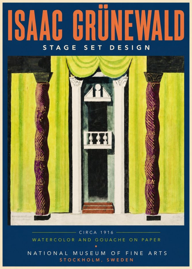Isaac Grünewald Stage Set Design No5 - Plakát