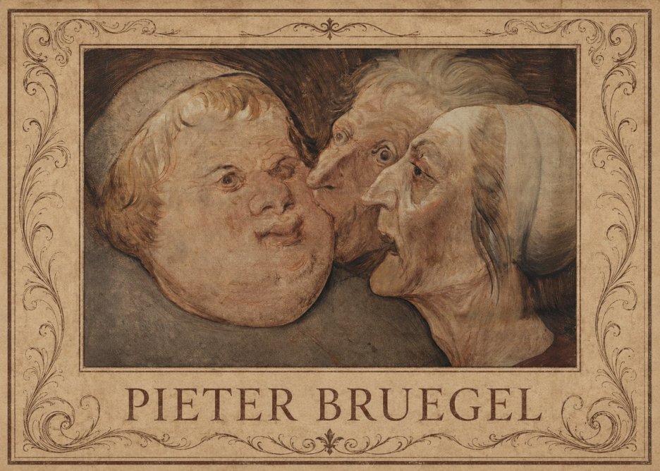 Pieter Bruegel Three Grotesque Heads No1 - Plakát