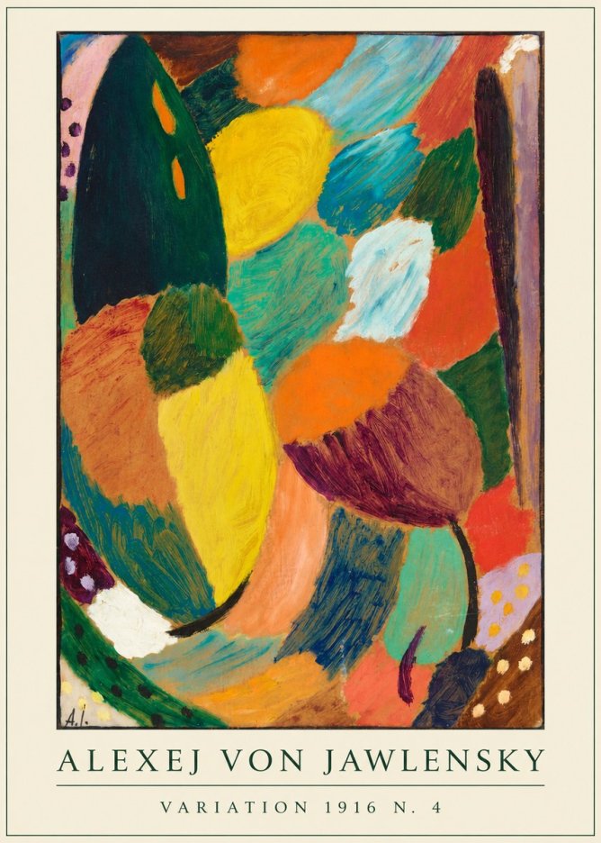 Alexej von Jawlensky Variation 1916 N.4 No4 - Plakát