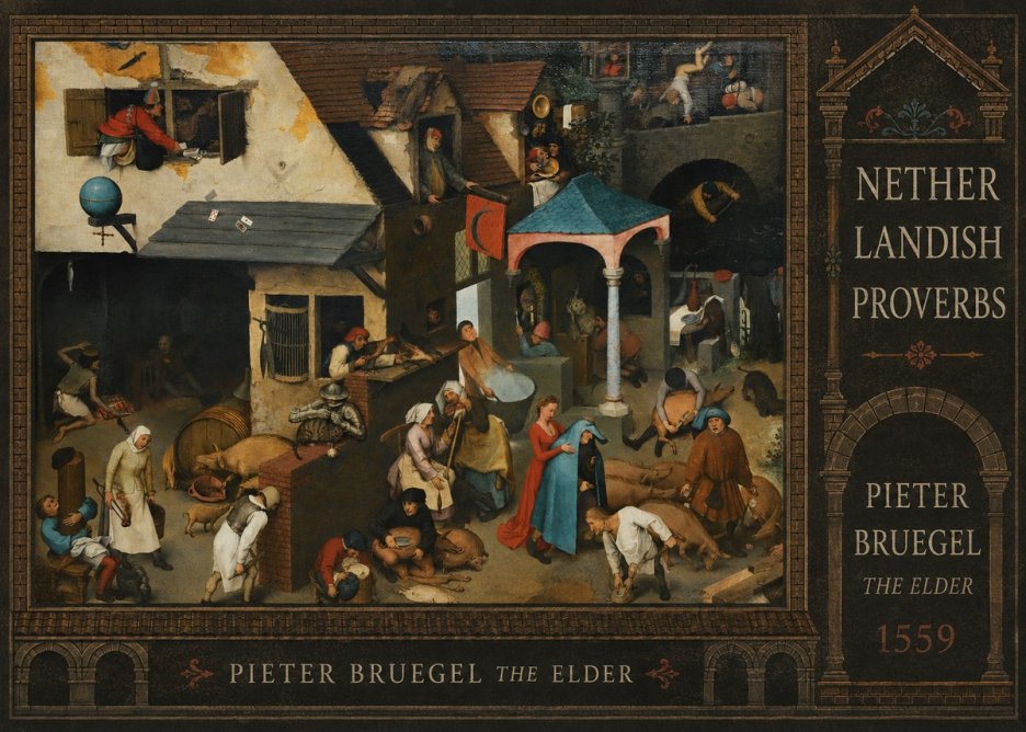 Pieter Bruegel Netherlandish Proverbs VII No4 - Plakát