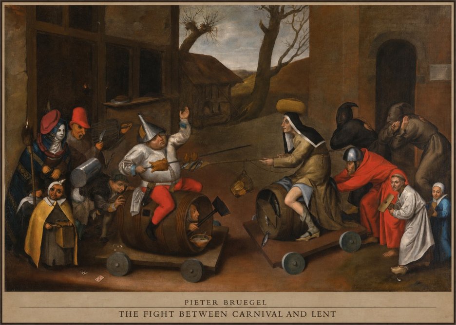 Pieter Bruegel The Fight Between Carnival and Lent IV No5 - Plakát