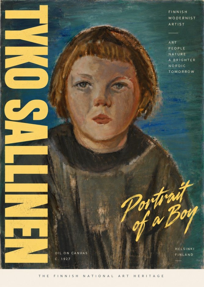 Tyko Sallinen Portrait of a Boy No5 - Plakát