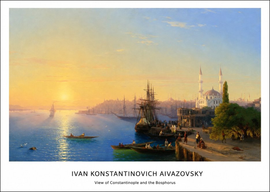 Ivan Konstantinovich Aivazovsky View of Constantinople and the Bosphorus No5 - Plakát