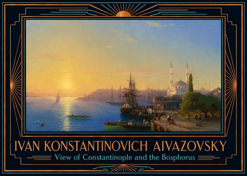 Ivan Konstantinovich Aivazovsky View of Constantinople and the Bosphorus No6 - Plakát