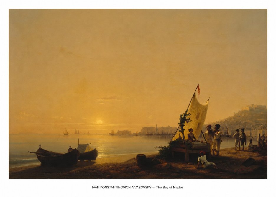 Ivan Konstantinovich Aivazovsky The Bay of Naples No5 - Plakát