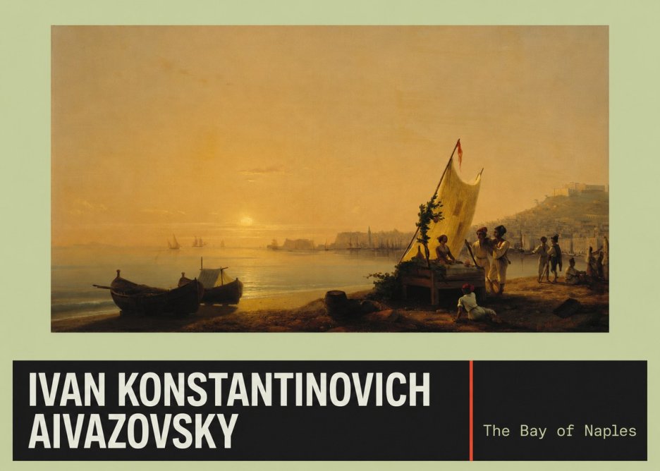 Ivan Konstantinovich Aivazovsky The Bay of Naples No6 - Plakát