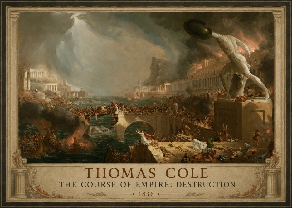 Thomas Cole The Course of Empire: Destruction No1 - Plakát