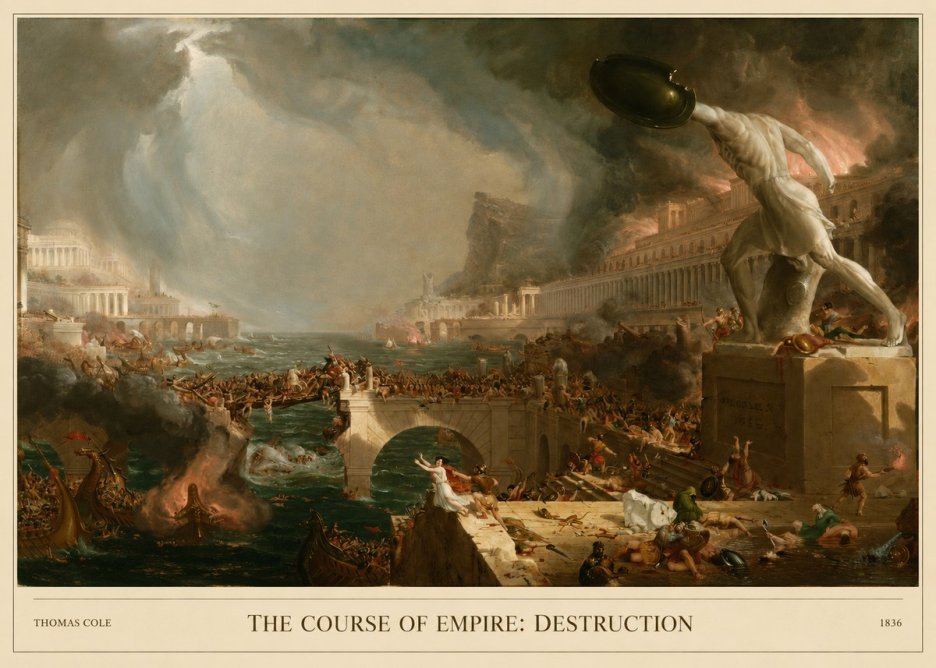 Thomas Cole The Course of Empire: Destruction No5 - Plakát