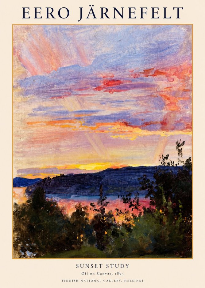 Eero Järnefelt Sunset Study No1 - Plakát