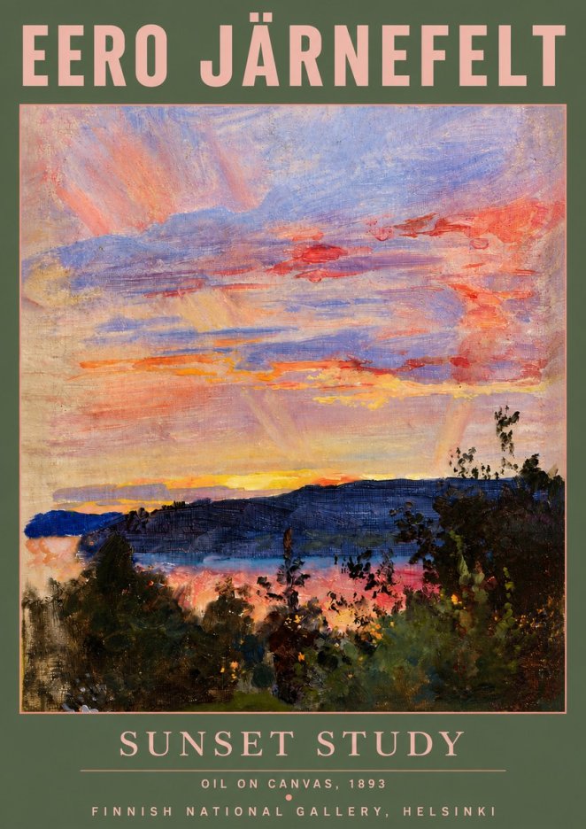 Eero Järnefelt Sunset Study No4 - Plakát