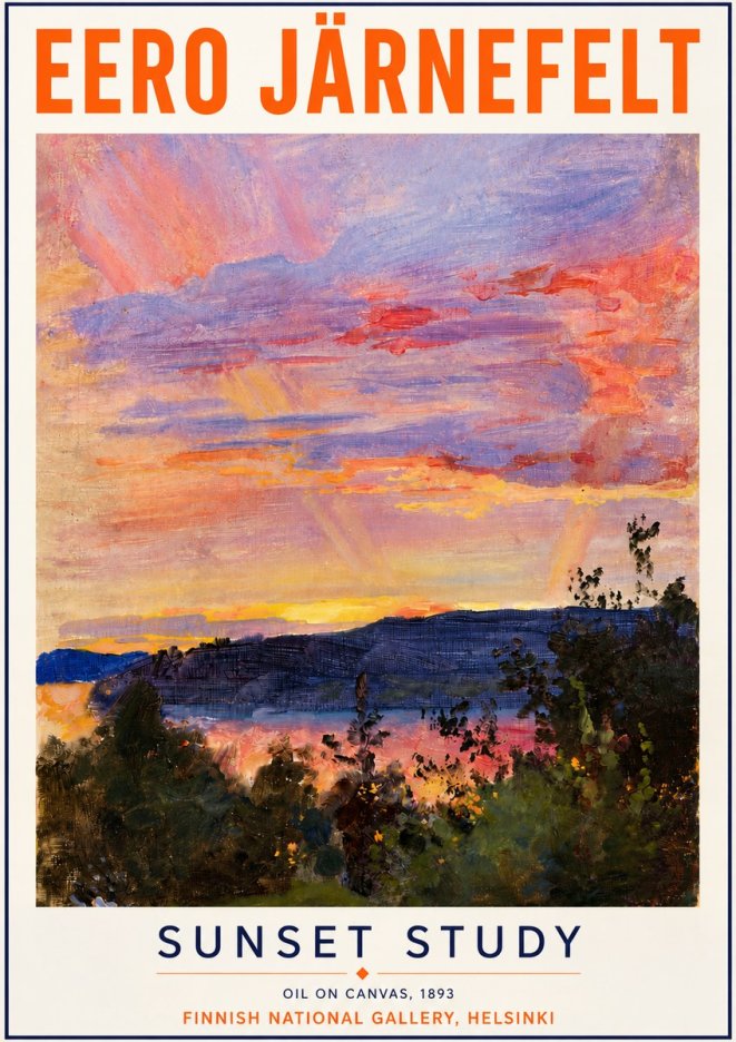 Eero Järnefelt Sunset Study No5 - Plakát