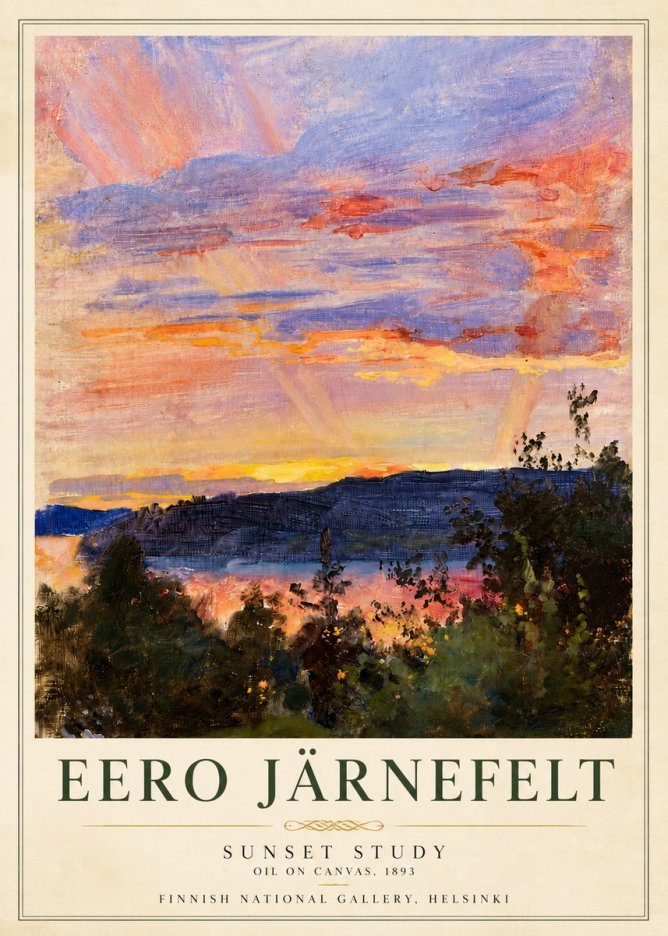 Eero Järnefelt Sunset Study No6 - Plakát