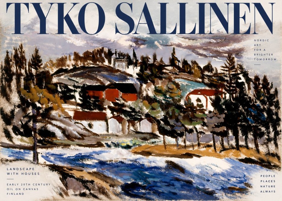 Tyko Sallinen Landscape with Houses No3 - Plakát