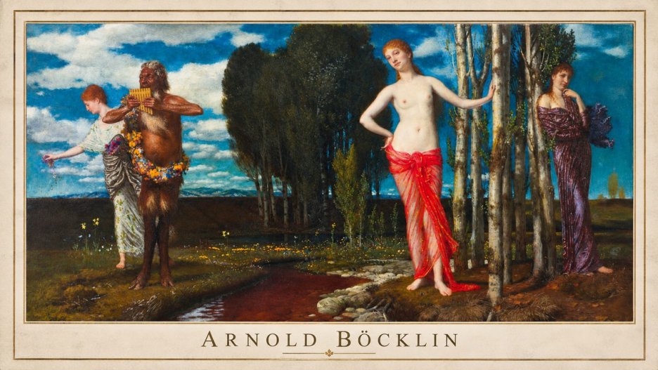Arnold Böcklin Spring Evening No1 - Plakát