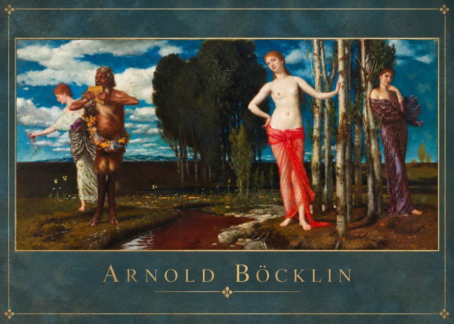 Arnold Böcklin Spring Evening No2 - Plakát