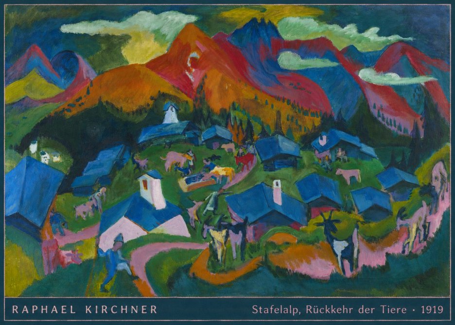 Raphael Kirchner Stafelalp, Rückkehr Der Tiere No5 - Plakát