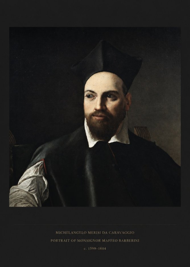 Michelangelo Merisi da Caravaggio Portrait of Monsignor Maffeo Barberini No5 - Plakát