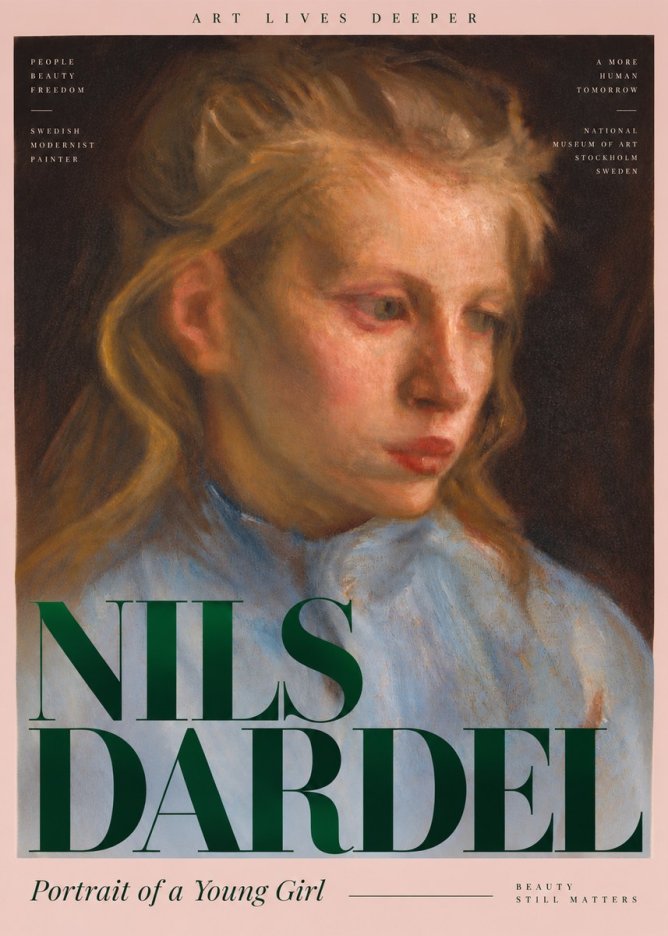 Nils Dardel Portrait of a Young Girl No6 - Plakát