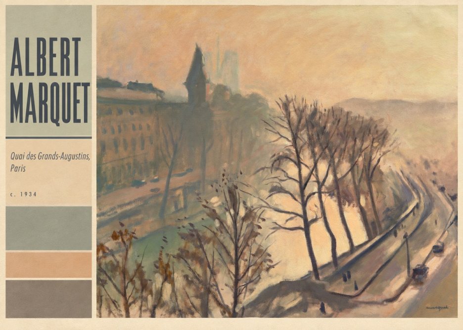 Albert Marquet Quai Des Grands-augustins, Paris · C. 1934 No4 - Plakát