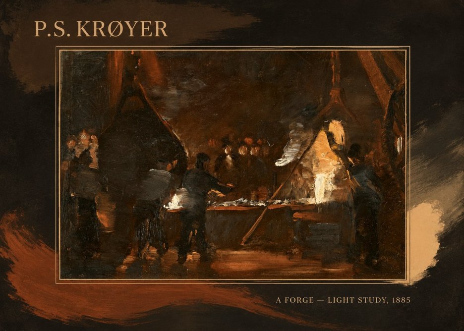 P.S. Krøyer A Forge — Light Study, 1885 No3 - Plakát