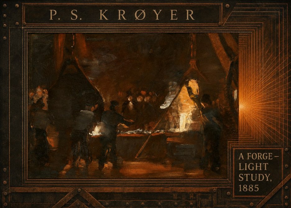 P.S. Krøyer A Forge — Light Study, 1885 No6 - Plakát