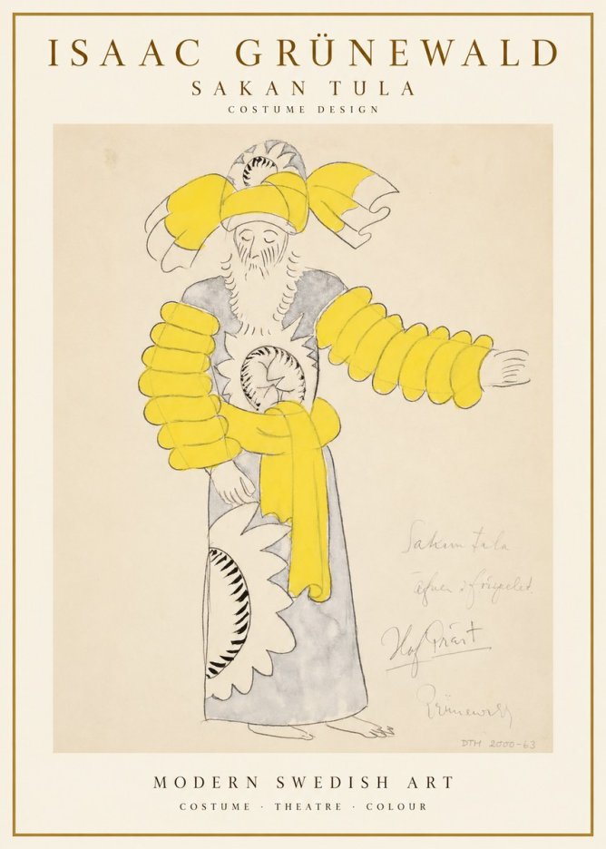 Isaac Grünewald Sakan Tula - Costume Design No1 - Plakát