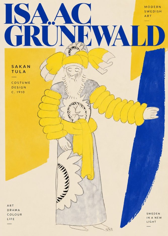 Isaac Grünewald Sakan Tula - Costume Design No2 - Plakát