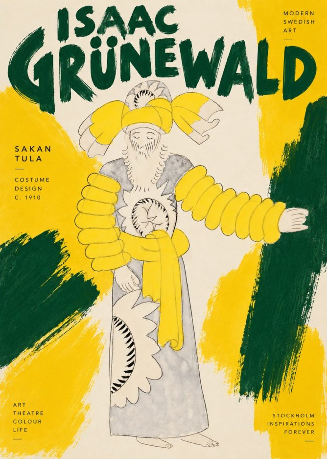 Isaac Grünewald Sakan Tula - Costume Design No4 - Plakát
