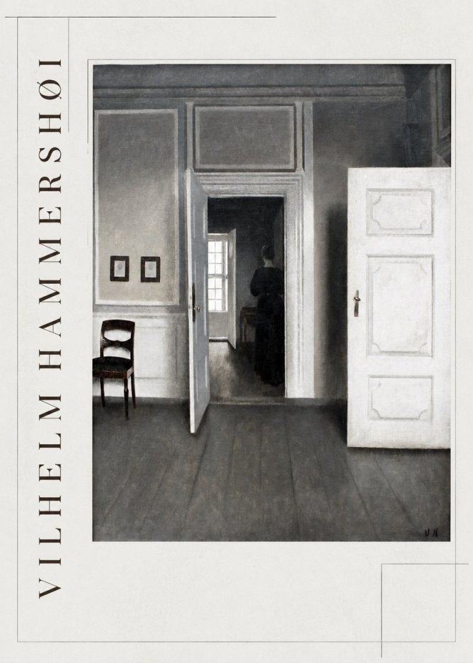 Vilhelm Hammershøi Interior with a Woman Seen from Behind No2 - Plakát