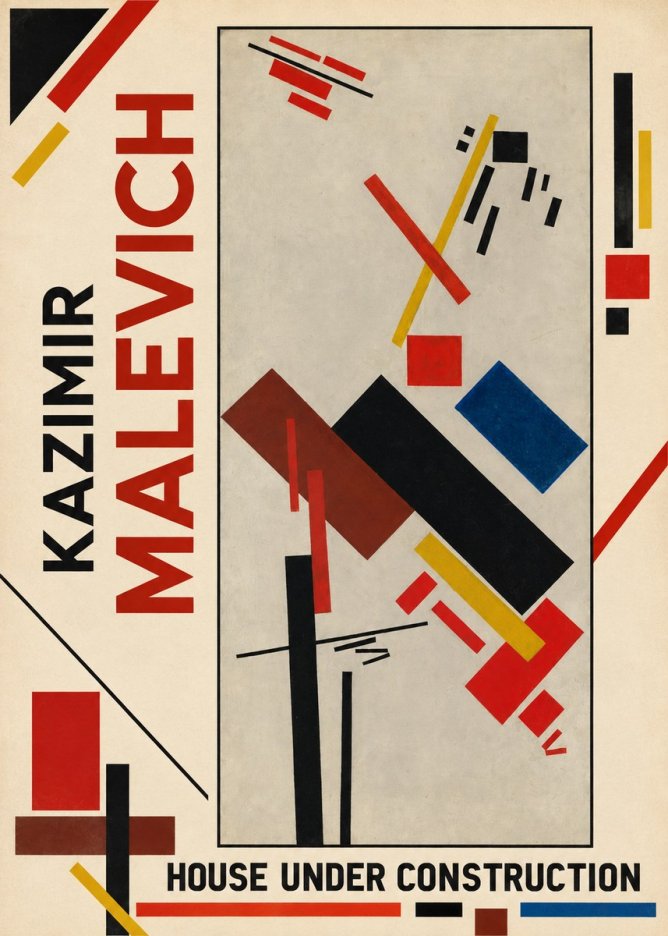 Kazimir Malevich House Under Construction No1 - Plakát
