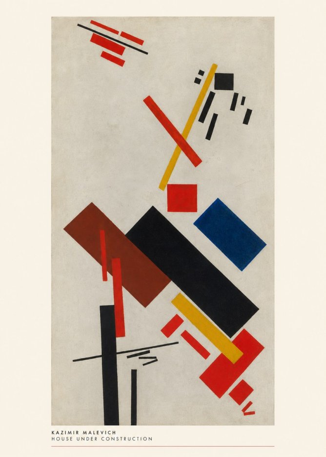 Kazimir Malevich House Under Construction No6 - Plakát