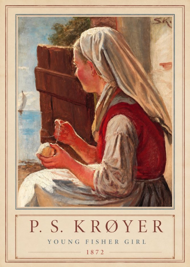 P.S. Krøyer Young Fisher Girl No1 - Plakát