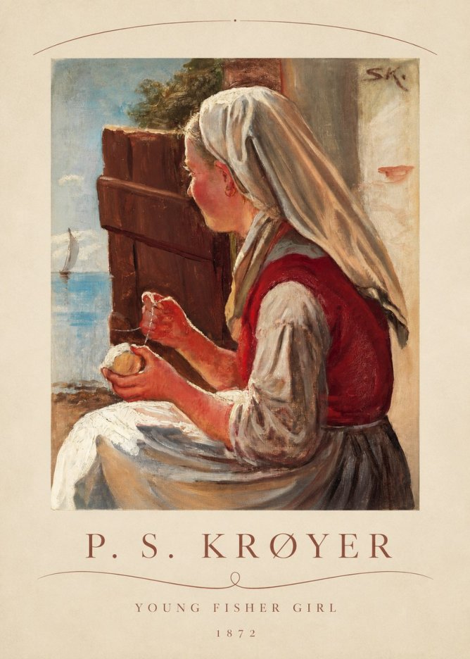 P.S. Krøyer Young Fisher Girl No3 - Plakát