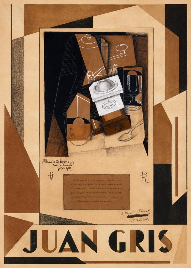 Juan Gris Still Life with Coffee Grinder II No1 - Plakát