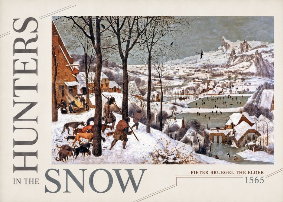 Pieter Bruegel Hunters in the Snow No5 - Plakát