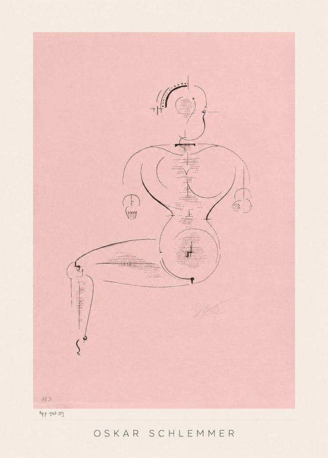 Oskar Schlemmer Figur L 1 No3 - Plakát