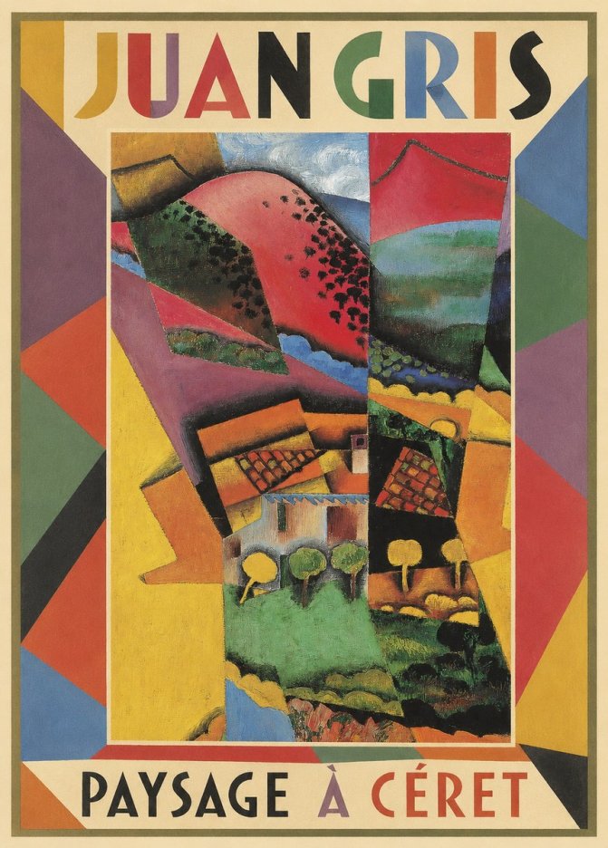 Juan Gris Paysage À Céret No1 - Plakát