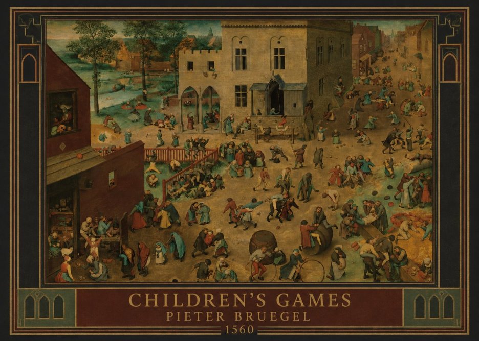 Pieter Bruegel Children's Games IV No1 - Plakát