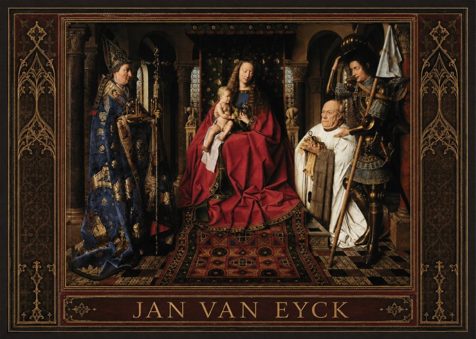 Jan van Eyck The Virgin and Child with Canon Van Der Paele No1 - Plakát