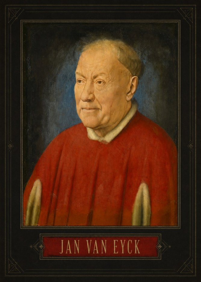 Jan van Eyck Portrait of a Man III No4 - Plakát